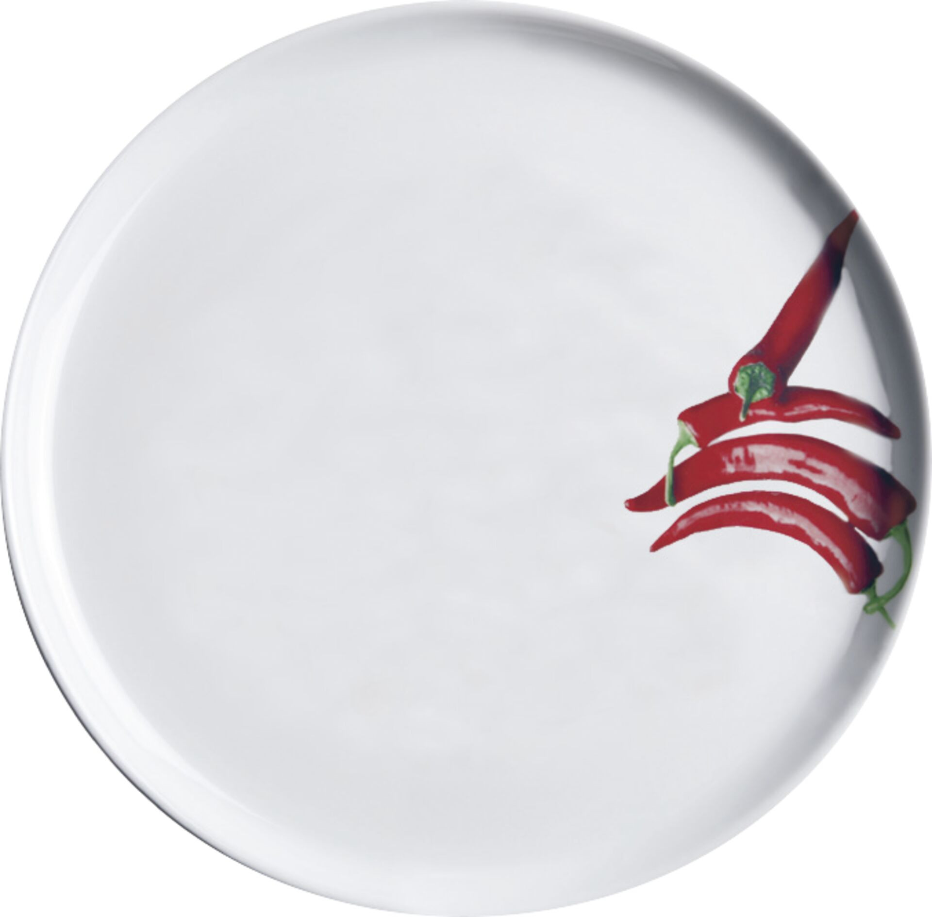 Pizzateller weiß mit Dekor "Peperoni" Ø 30 cm